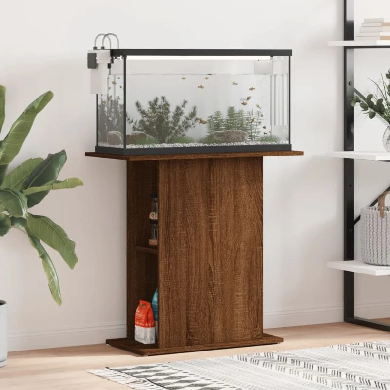 Image of VIDAXL Vidaxl - Aquarium Stand Brown Oak 75x36x72.5cm Engineered Wood 8720845418564
