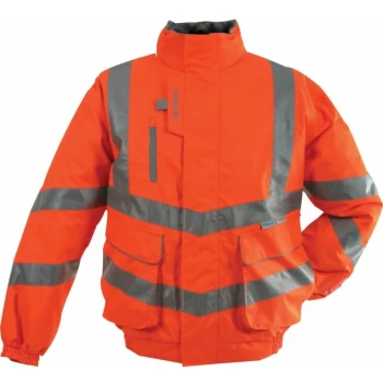 Image of Hi-visibility Bomber Jacket, Orange (L) - Pulsarail