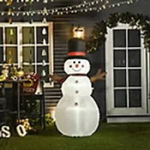 Image of Homcom Christmas Snowman Inflatable Multicolour 80 x 182 cm