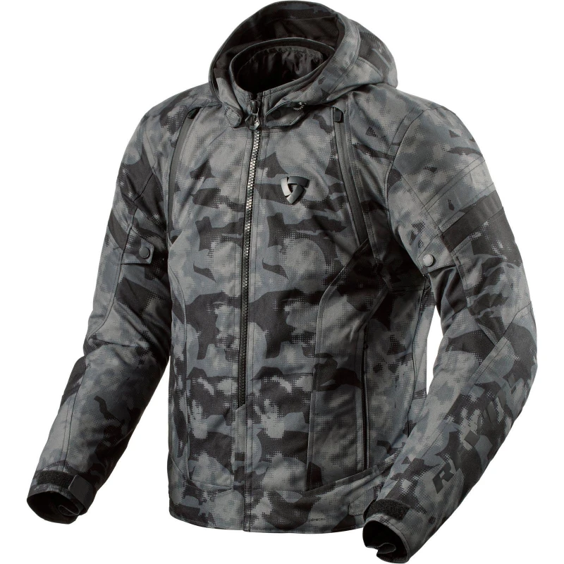 Image of Rev It Flare 3 H2O Motorcycle Jacket S Camo Dark Grey