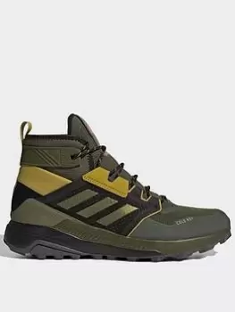 Image of adidas Terrex Trailmaker Mid COLD.RDY Hiking Boots - Green, Grey, Size 10, Men