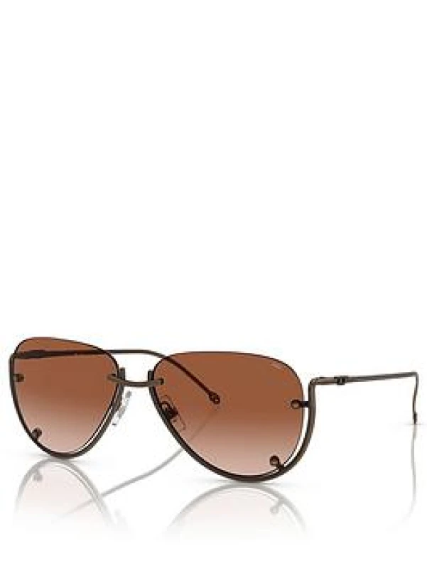 Image of Diesel 0Dl1003 Pilot Sunglasses - Brown Brown WK9ZJ Female