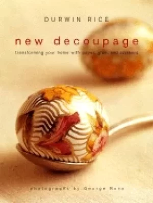 Image of new decoupage transforming your home with paper glue and scissors