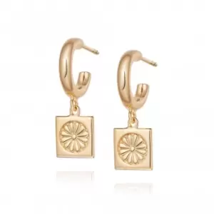 Image of Daisy Bloom Drop 18ct Gold Plated Earrings DE04_GP