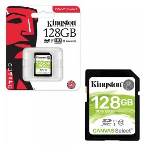 Image of Kingston Canvas Select 128GB SDXC Memory Card