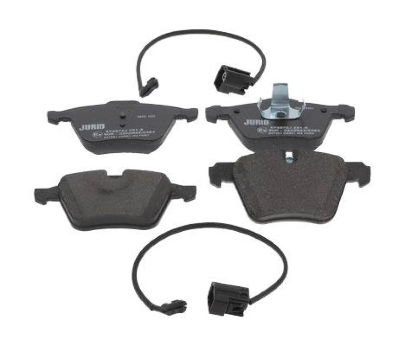 Image of JURID 573972J Brake pad set incl. wear warning contact, without accessories, with piston clip Brake Pad Set,disc brake (402)