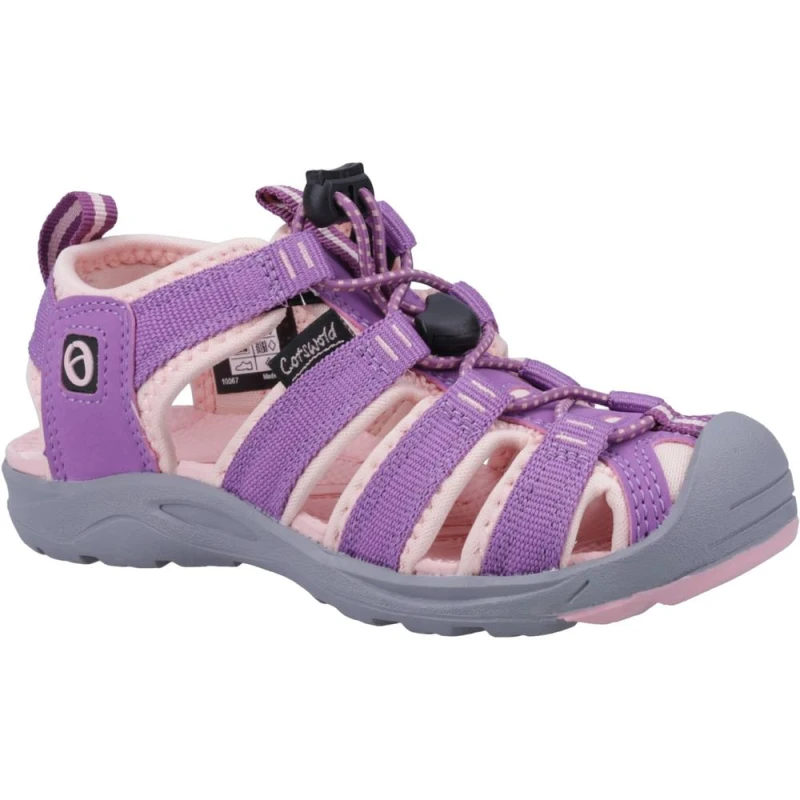 Image of Cotswold Boys Marshfield Recycled Walking Sandals UK Size 10.5 (EU 29) Purple/Pink COT784-PURPNK-10.5