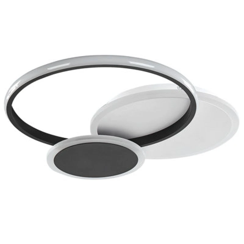 Image of Beliani LED Ceiling Lamp Zami Metal Black