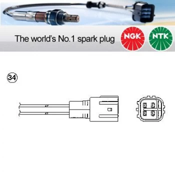 Image of 1x NGK NTK Oxygen O2 Lambda Sensor OZA573-E1 OZA573E1 (0286)