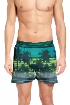 Image of Palm Tree Printed Swim Shorts