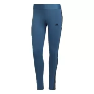 Image of adidas 3 Stripes Leggings Womens - Wonder Steel / Black