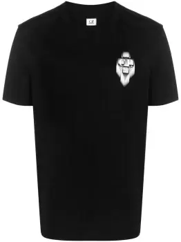 image of C.P. COMPANY Graphic-print short-sleeved T-Shirt Black