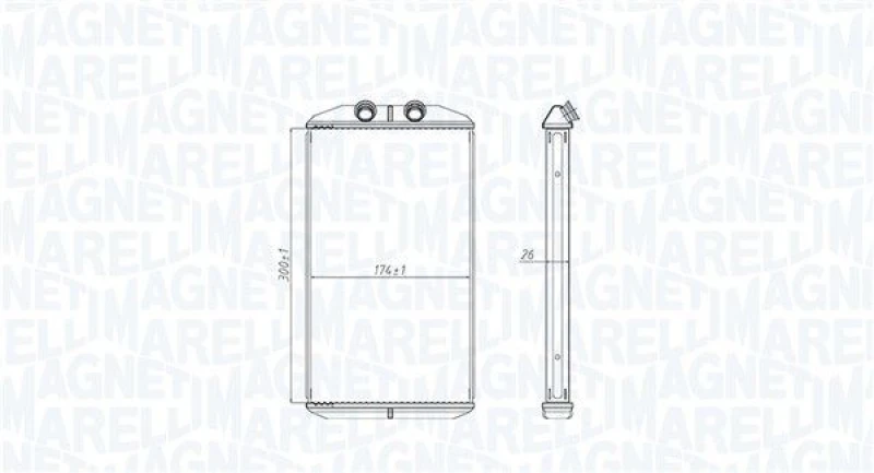 Image of MAGNETI MARELLI Heater matrix MAGNETI MARELLI 350218522000