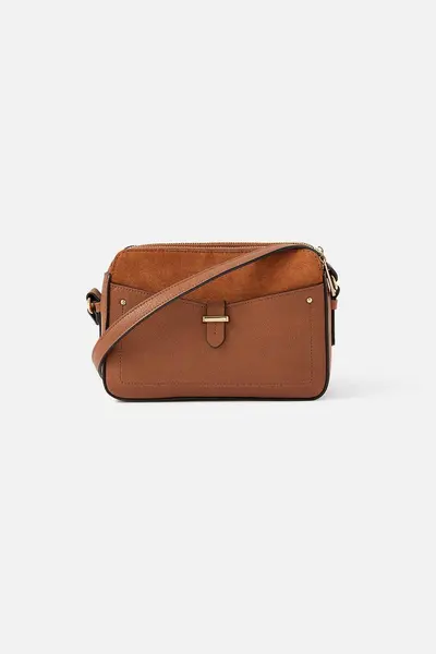 image of Accessorize 'Shelby' Cross-Body Bag Tan