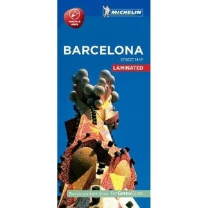 image of Barcelona - Michelin City Map 9205 Laminated City Plan Sheet map 2016