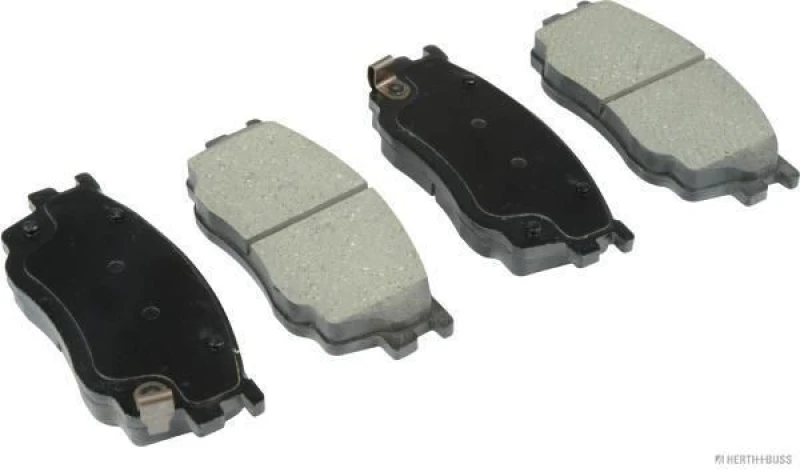 Image of HERTH+BUSS JAKOPARTS J3603055 Brake pad set Front Axle, with acoustic wear warning, with anti-squeak plate Brake Pad Set,disc brake (402)