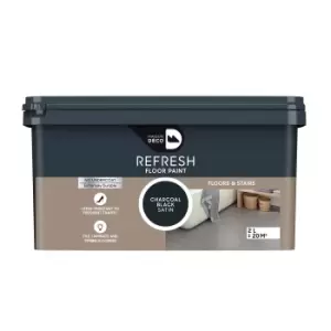 Image of Maison Deco Refresh Floor & Stairs Paint Charcoal Black - 2L