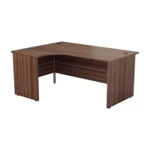 Image of 1600X1200 Panel Left Hand Radial Desk Beech + Desk High 3 Drawer Ped
