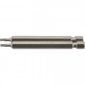 image of Draper Torx Screwdriver Bits T8 75mm Pack of 2