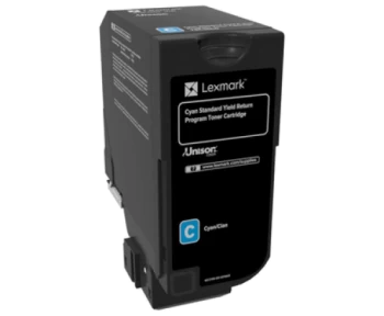 Image of Lexmark 74C2SC0 Cyan Laser Toner Ink Cartridge