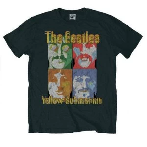 image of The Beatles - Yellow Submarine Sea of Science Unisex Large T-Shirt - Black