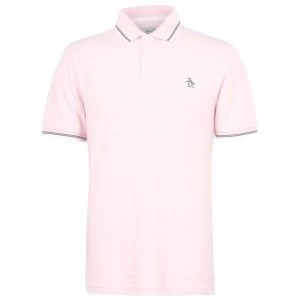 image of Original Penguin Tipped Polo Shirt - 682 Impat Pink