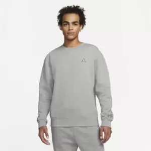 Image of Air Jordan Fleece Crew Sweater - Grey