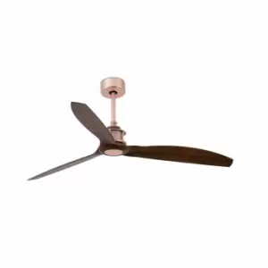 image of Just Fan Copper, Wood Ceiling Fan With DC Motor Smart