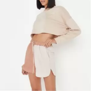 Missguided Windbreaker Short Co-Ord - Brown