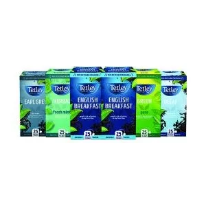 Image of Tetley Tea Bags Best Sellers Variety Case x6 Pack of 150 A08136