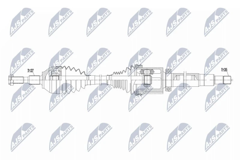 Image of NTY NPW-FR-220 Drive shaft Front Axle Right Drive Shaft (13)