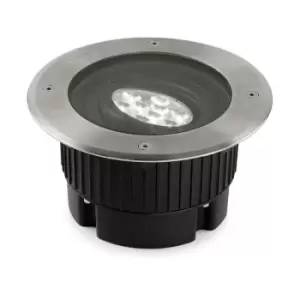 Image of Leds-C4 Gea - Outdoor LED Recessed Ground Uplight Stainless Steel Polished 18.4cm 1647lm 16° 4000K IP67