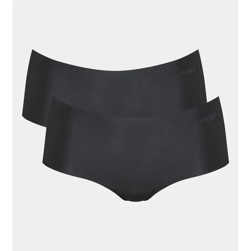 Image of Sloggi Pack of 2 Zero Microfibre Shorts Black Polyamide L