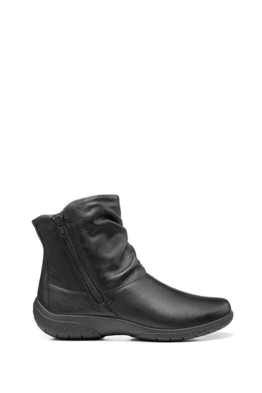 Image of Hotter Womens Wide Fit 'Whisper' Ankle Boots in Black Size: 4 Black Female 4