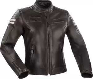 Image of Segura Funky Ladies Motorcycle Leather Jacket, brown, Size 38 for Women, brown, Size 38 for Women