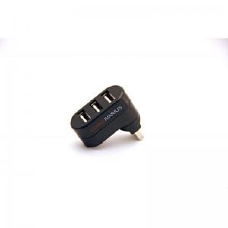 Image of USB Hub - Rotating 3 - Port USB (2.0) Extender - Black