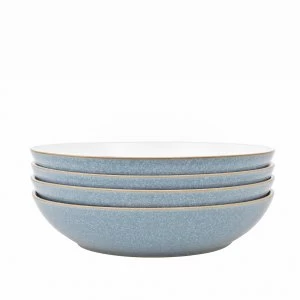 Image of Denby Elements Blue 4 Piece Pasta Bowl Set