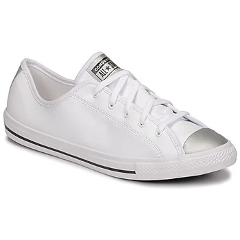 image of Converse CHUCK TAYLOR ALL STAR DAINTY ANODIZED METALS OX womens Shoes Trainers in White,4,5