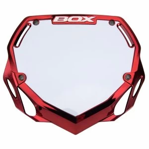 Image of Box Phase 1 Small Chrome Number Plate Red