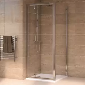 image of Aqualux Pivot Door 800 x 800mm Shower Enclosure and Tray Package