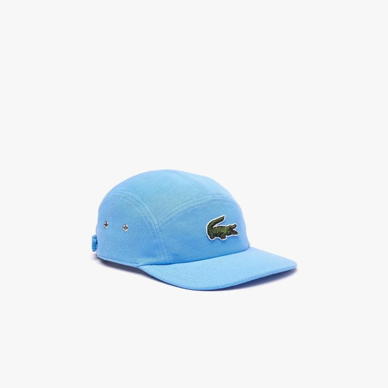 Image of Lacoste Organic Cotton Girolle Cap - Blue Blue S