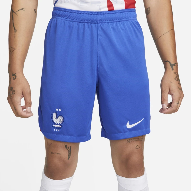 Image of Nike France Away Shorts 2022 2023 Adults - Blue Blue S