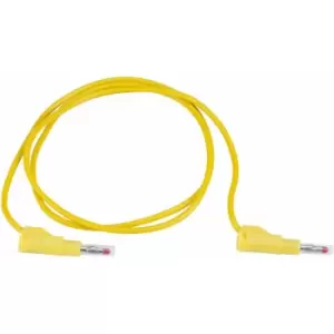 image of R-TECH 524600 Test Lead 100cm Retractable Shroud 4mm Stackable Plugs Yellow, 600