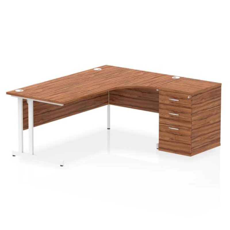 Image of Dynamic Office Solutions Impulse 1800mm Cantilever Right Crescent Desk Workstation I004150