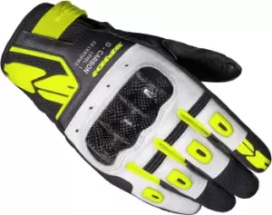 Image of Spidi G-Carbon Motorcycle Gloves, black-yellow, Size L, black-yellow, Size L