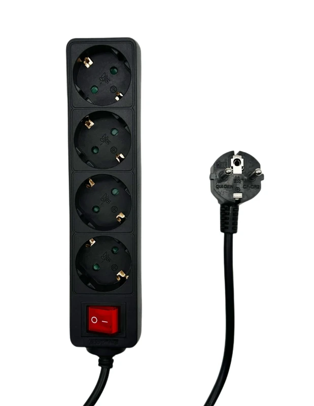 Image of Microconnect MC-GRU0045BS power extension 5m 4 AC outlet(s) Indoor Bl