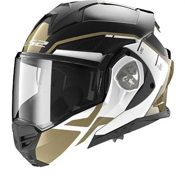 Image of LS2 FF901 Advant X Metryk Black Gold Modular Helmet Size 2XL
