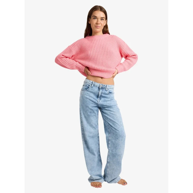 Image of Roxy Womens loose-fitting jeans Roxy Dawn Patrol Mid Bleu Female 28