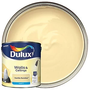 Image of Dulux Walls & Ceilings Vanilla Sundae Matt Emulsion Paint 2.5L