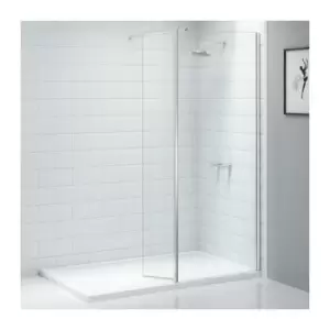 image of Merlyn - Ionic Wet Room Swivel Return Panel 300mm Wide - 8mm Glass